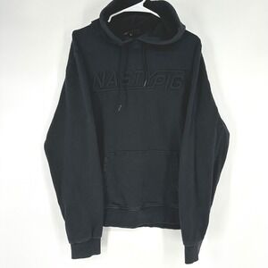 Nasty Pig Mens Black Tonal Pavement Embossed Logo Pullover Hoodie Size L